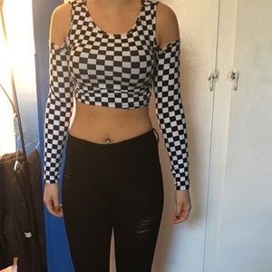 Checkered crop top